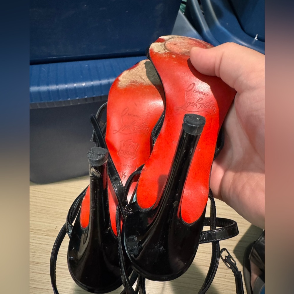 Christian Louboutin Black Patent Leather Heels - Picture 6 of 10